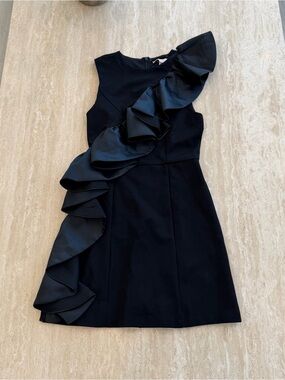 Anthropologie Hutch women’s Black Ruffle Mini Dress